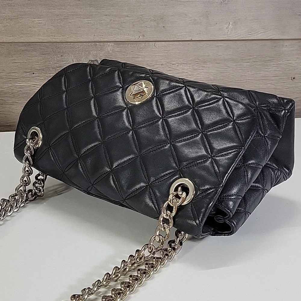 Kate Spade Black Quilted Leather Chain-Handle Shoulder Bag